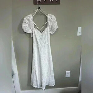 NWT Francesca’s Mi Ami  white milkmaid style dress
